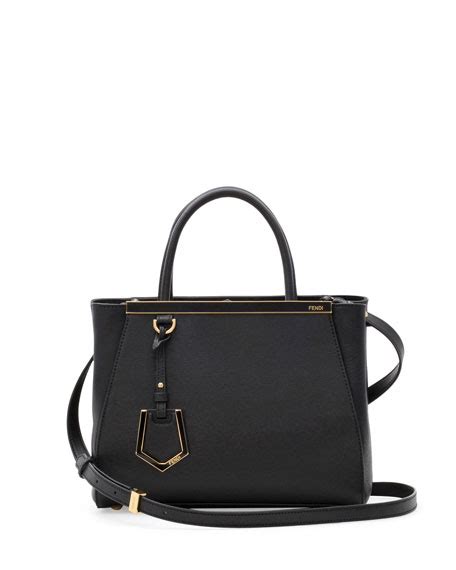 Fendi 2Jours Petite Satchel Bag, Black 